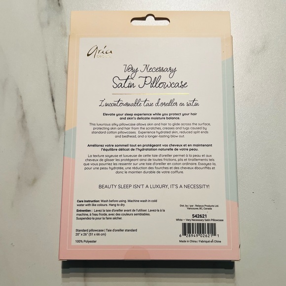 Aria Beauty White Pillowcase - Picture 2 of 2